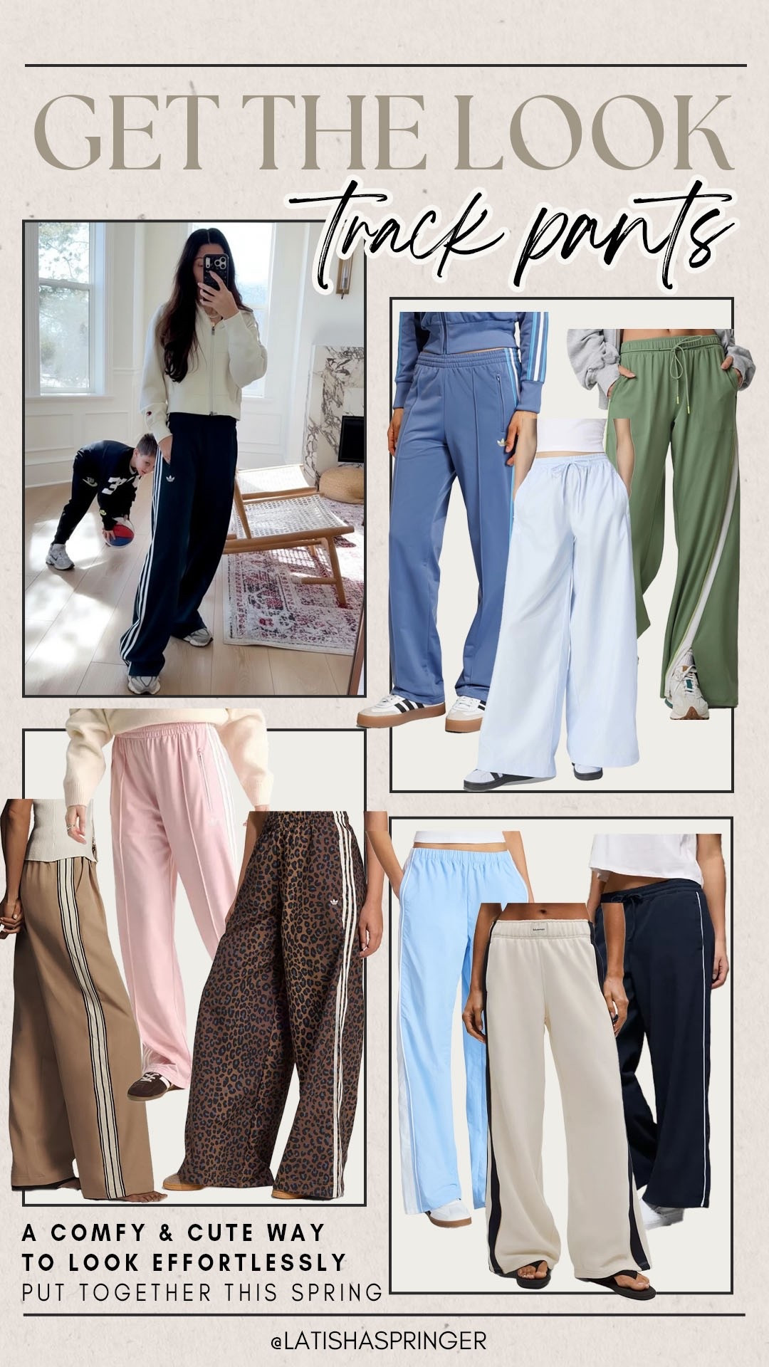 Cute track pants to style this spring and summer! So trendy, versatile and the perfect comfy but cute, put together piece! 

#springtrends

Spring trends. Spring style. Trending for spring. trendy spring track pants. Adidas track pants  

#LTKSeasonal #LTKootd #LTKActive