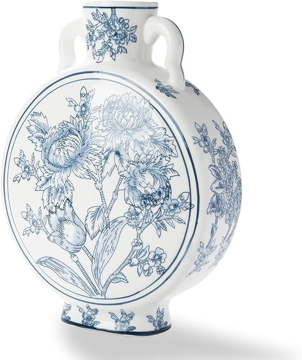 Blue and White Vase for Home Decor, Chinoiserie Vase Decor, Ceramic Large Vases, Flowers and Bran... | Amazon (US)