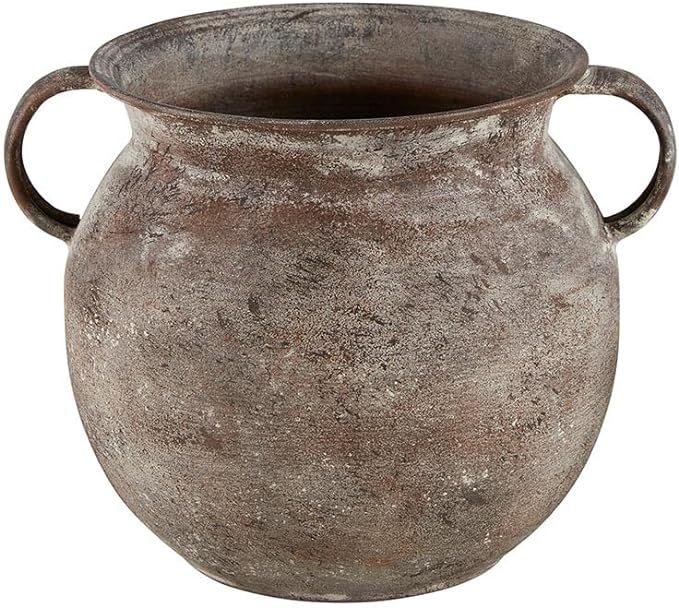 47th & Main Vase/Planter Rustic Iron 2-Handled Pot Style Vase for Home Décor, Small, Brown | Amazon (US)