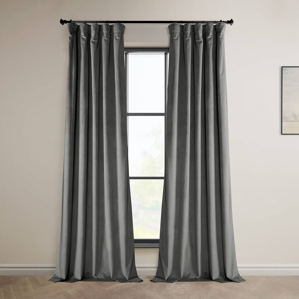 HPD Half Price Drapes Heritage Plush Velvet Curtains 96 Inches Long Room Darkening Curtains for B... | Amazon (US)