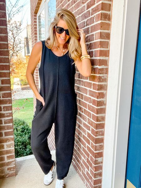 Feeling those 60° temps today has me thinking spring! This sweater knit jumpsuit is perfect for any spring break travel you have coming up! 
*wearing size Medium 

#LTKSpringSale #LTKfindsunder50 #LTKSeasonal