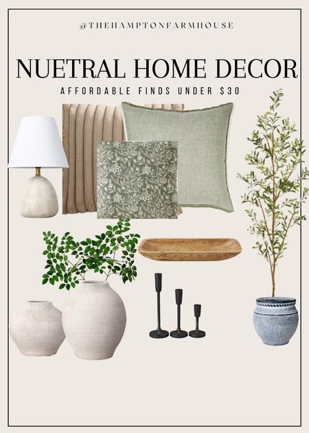 Shop my favorite Nuetral home decor finds $30 & UNDER! 

Living room, olive tree, vase, home decor, throw pillows, lamp 

#LTKfindsunder50 #LTKstyletip #LTKhome