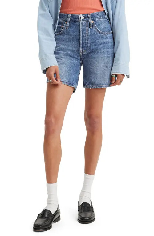 levi's 501® Mid Thigh Denim Shorts in Blue Beauty at Nordstrom, Size 24 | Nordstrom