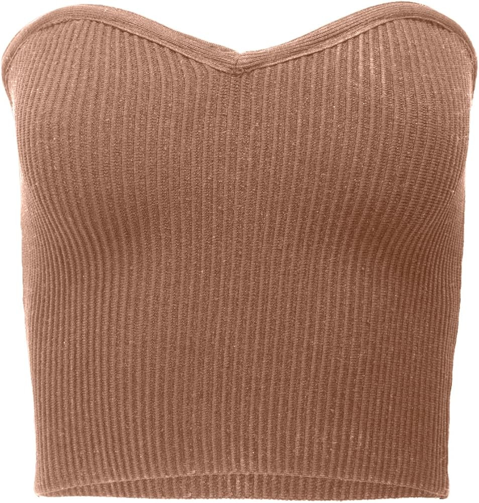Almere Strapless Sweetheart Neckline Sculpt Knit Top | Amazon (US)
