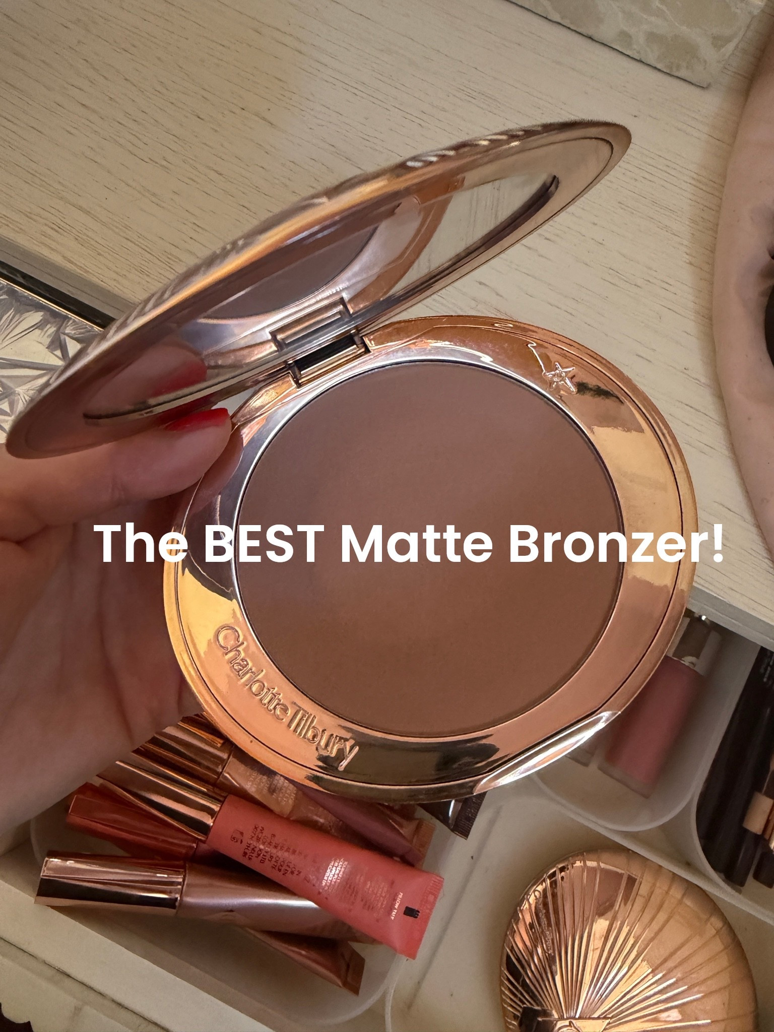 One of my forever makeup favourites 🤎✨ Charlotte Tilbury Airbrush Bronzer in Medium. I’ve used this for years and I honestly never get bored of it!

It’s such a beautiful matte bronzer that gives the most natural-looking warmth to the skin without ever looking orange or muddy. And the size of this bronzer is HUGE, so it lasts forever. 

You can use my code CT-SOC2DCOKDFB for 15% off your first Charlotte Tilbury order ✨ AD-Affiliate

#LTKuk #LTKsummer #LTKbeauty
