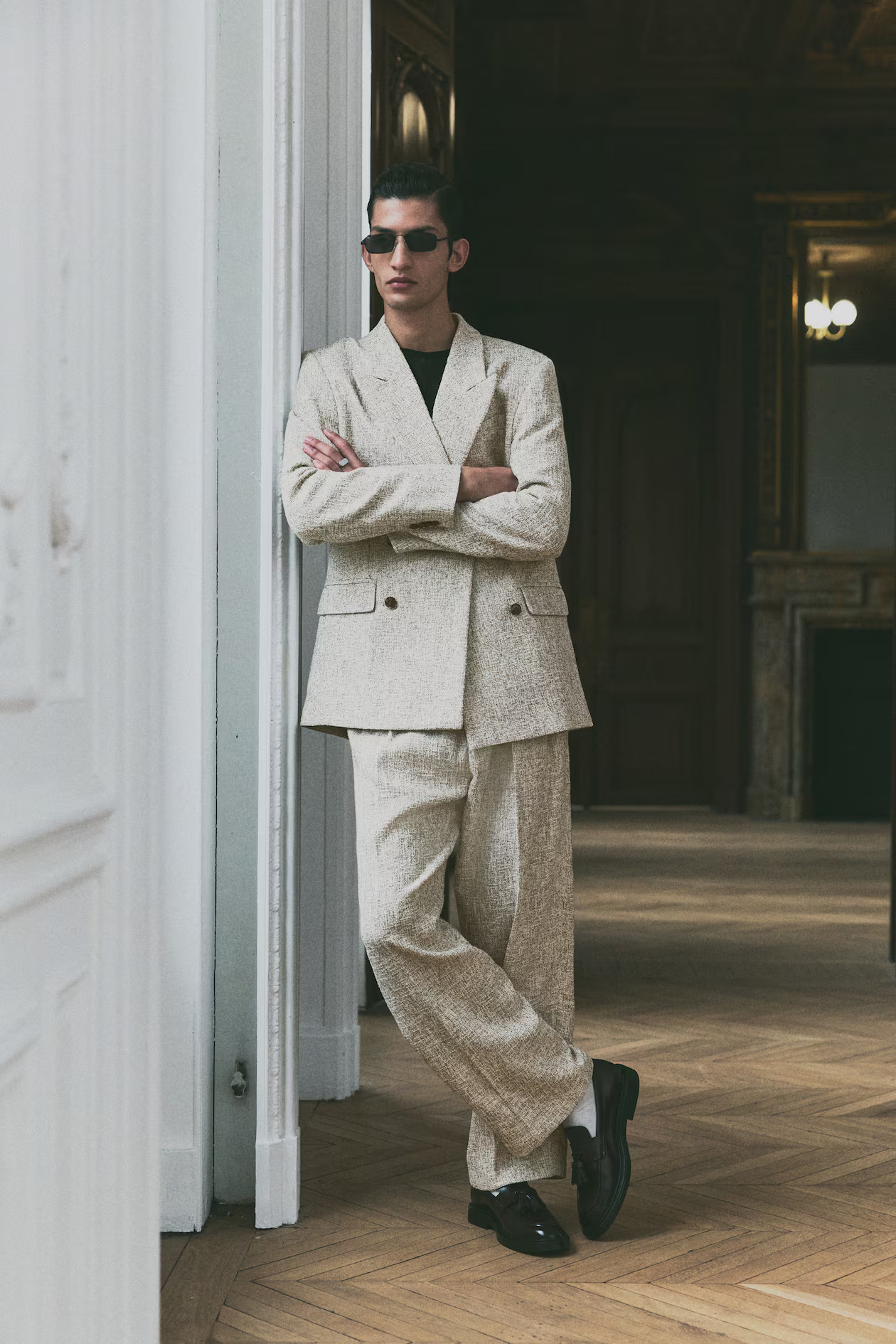 Anzughose in Loose Fit - Beigemeliert - Men | H&M DE | H&M (DE, AT, CH, NL, FI)