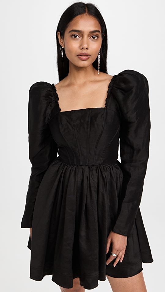 Fleur Corset Long Sleeve Mini Dress | Shopbop