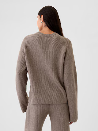 CashSoft Shaker-Stitch Crewneck Sweater | Gap (US)