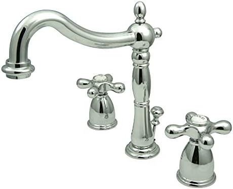 Kingston Brass KB1971AX Heritage Widespread Lavatory Faucet, Polished Chrome,8-Inch Adjustable Ce... | Amazon (US)