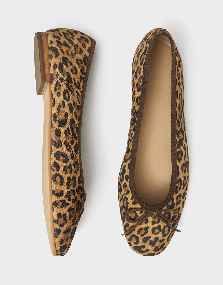 Women's Classic Ballet Pumps in Leopard from Crew Clothing Company | Crew Clothing (UK)