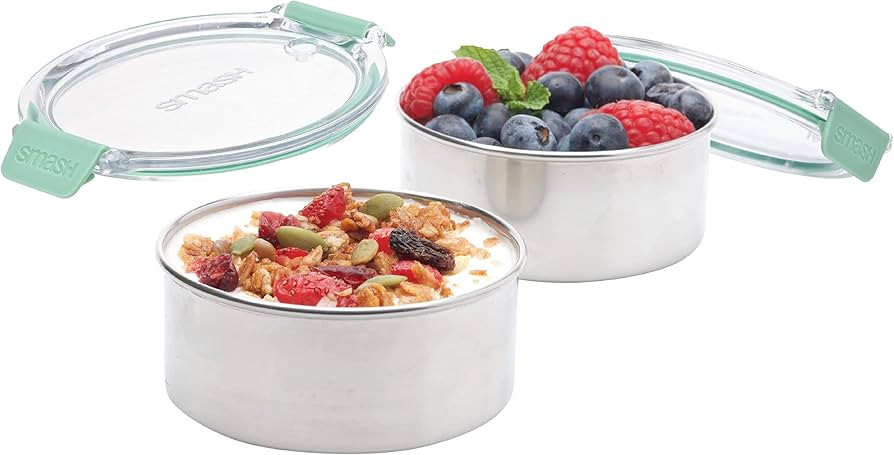 Smash Stainless Steel Snack Pot, Sage, 200 ml Capacity (Pack of 2) | Amazon (US)
