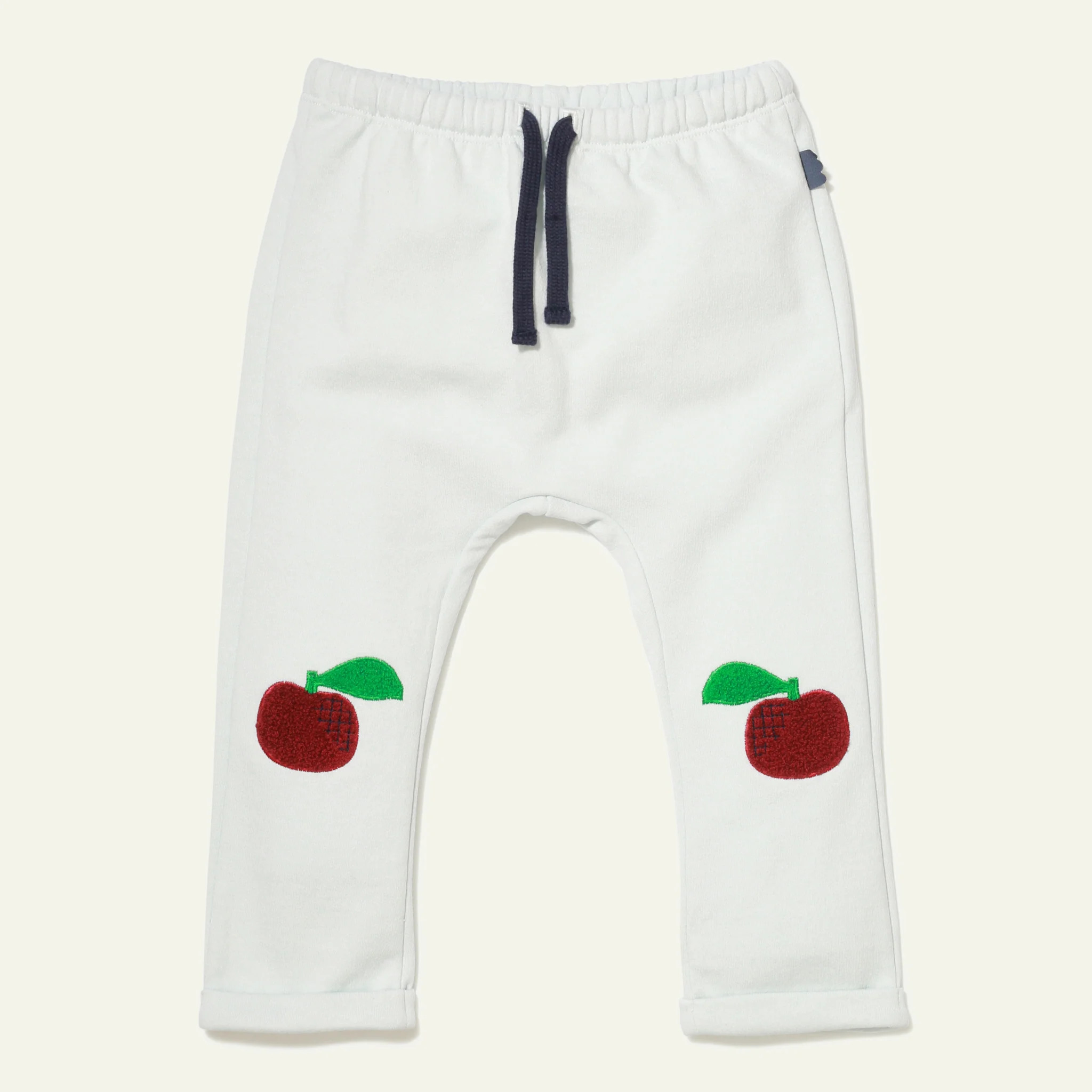 Recycled Cotton Apple Patch Baby Pant | Mon Coeur