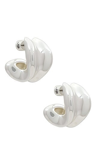 Jenny Bird Doune Chunky Hoop in Metallic Silver. | Revolve Clothing (Global)