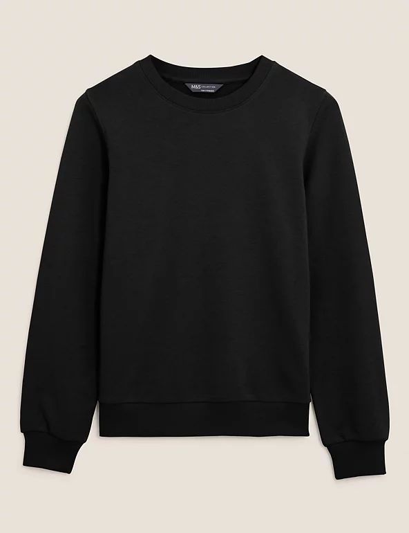 The Cotton Rich Crew Neck Sweatshirt | M&S Collection | M&S | Marks & Spencer (UK)