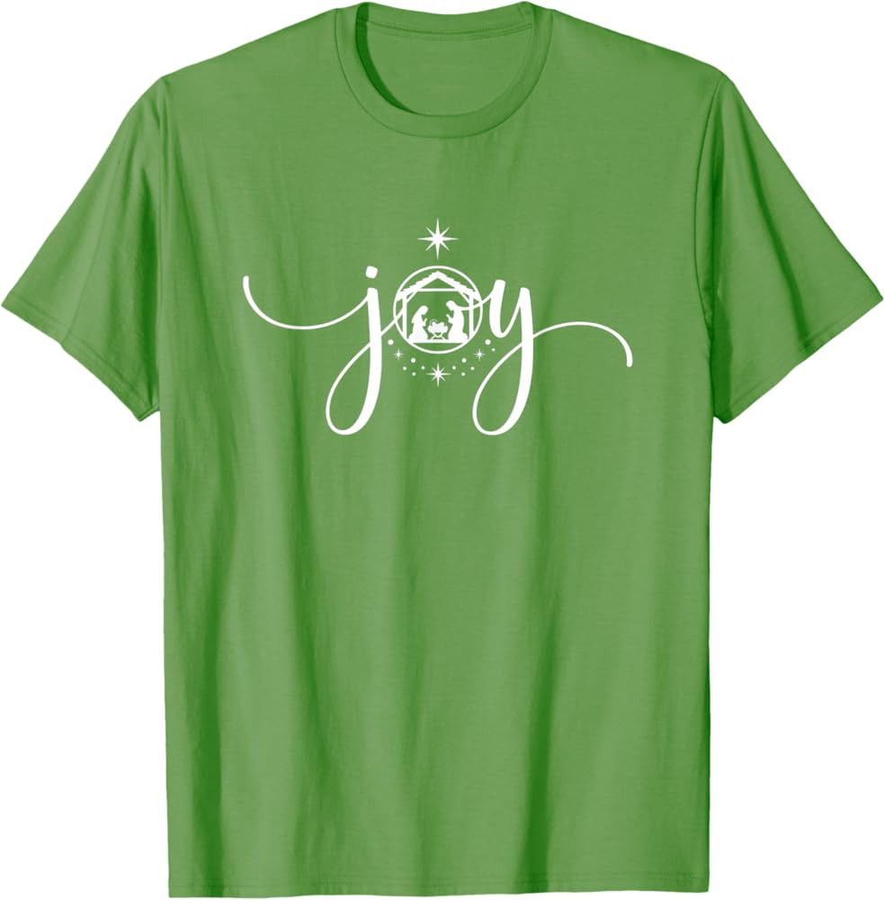 Christian Joy Nativity Christmas - 'Joy' with Baby Jesus INM T-Shirt | Amazon (US)