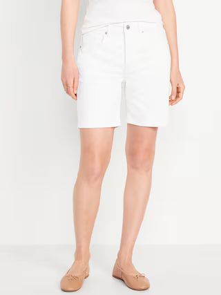 High-Waisted OG Button-Fly Jean Shorts -- 7-inch inseam | Old Navy (US)