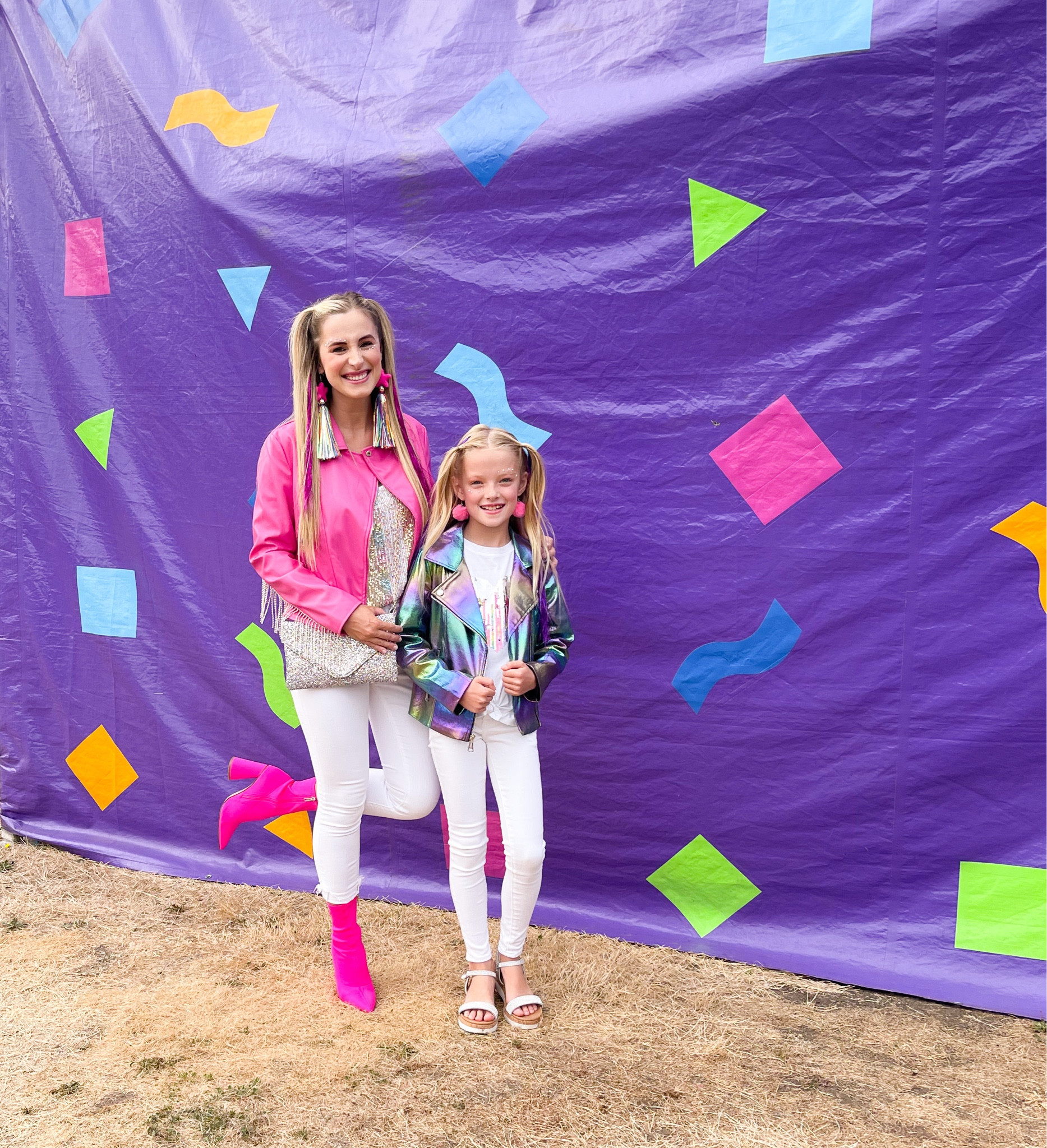 KidzBop concert outfits last night. We went all out with face gems and tinsel clip in extensions for Auroras first concert. Fringe jacket. Pink boots. Concert outfit. Kids concert. 

#LTKkids #LTKfamily