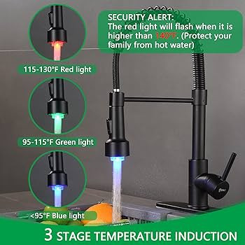 ECHLI Kitchen Sink Faucet , Pull Down Spring Single Handle Stainless Steel Faucet with Sprayer wi... | Amazon (US)