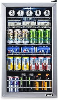 NewAir Beverage Refrigerator Cooler | 126 Cans Free Standing with Right Hinge Glass Door | Mini F... | Amazon (US)