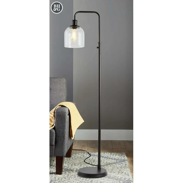 Better Homes & Gardens Better Homes & Gardens Farmhouse 60" 1-Light Floor Lamp, Black Metal Finis... | Walmart (US)