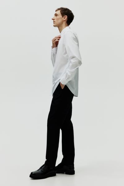 Slim Fit Easy-iron Shirt - White - Men | H&M US | H&M (US + CA)