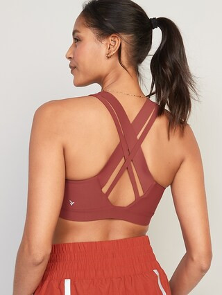Medium Support PowerSoft Strappy Sports Bra for Women | Old Navy (US)