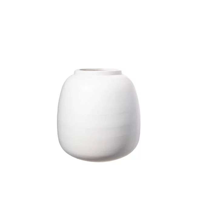 Urban Trends Collection 11097 Ceramic Round Vase with Narrow Mouth&#44; Matte White | Walmart (US)