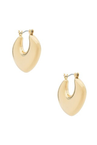 Ettika Sculpted Curve Hoops Earrings in Gold from Revolve.com | Revolve Clothing (Global)
