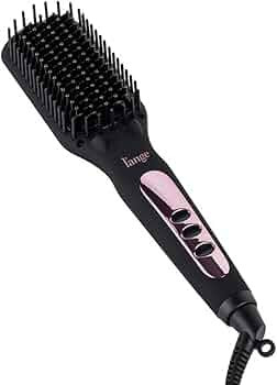 L'ANGE HAIR Le Vite Hair Straightener Brush | Heated Hair Straightening Ceramic Flat Iron for Smo... | Amazon (US)