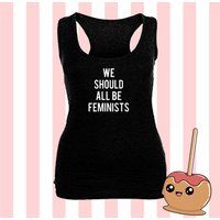 We should all be feminists racer gym vest top Fun Tumblr sticker Hipster Kpop boy 90s girl Grunge Kawaii Designer Harajuku 20 COLOUR | Etsy (UK)