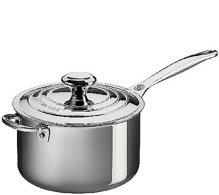 Le CreusetStainless Steel 4-qt Saucepan with Li d | QVC