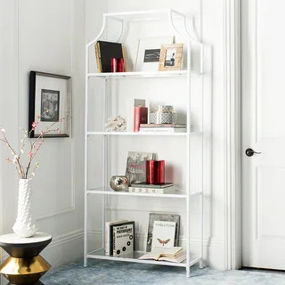 SAFAVIEH Slater 4-Tier White Etagere - 36" x 12" x 80" | Bed Bath & Beyond