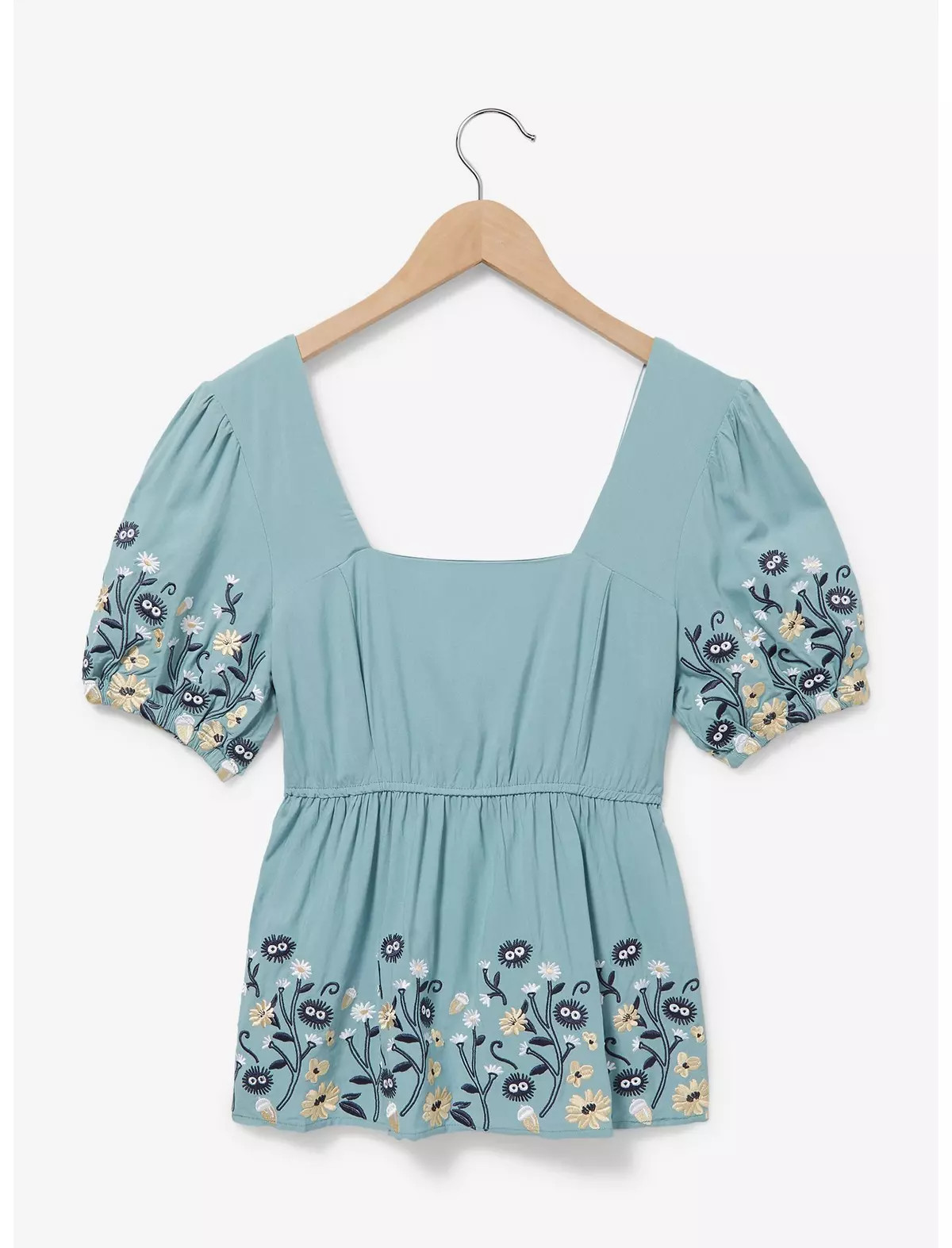 Studio Ghibli Spirited Away Floral Soot Sprites Smock Blouse - BoxLunch Exclusive | BoxLunch