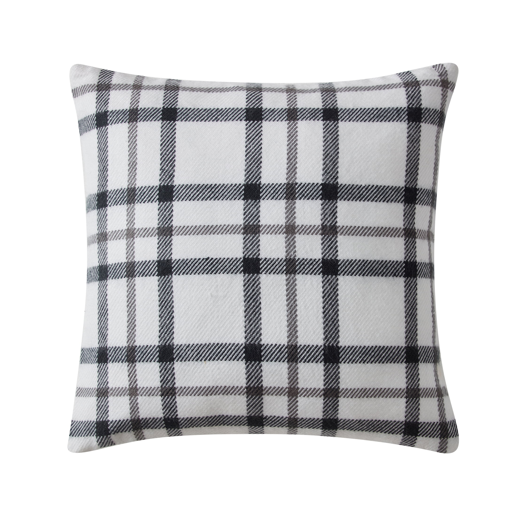 My Texas House Tatum Plaid Square Decorative Pillow Cover, 20" x 20", Black/White - Walmart.com | Walmart (US)