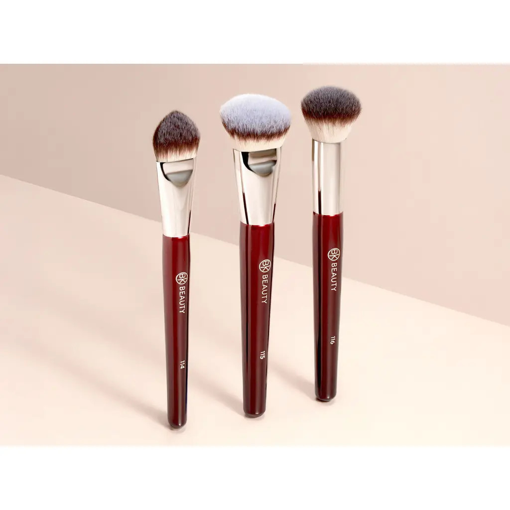 BK Beauty Core Complexion Trio Brush Set in Burgundy at Nordstrom | Nordstrom
