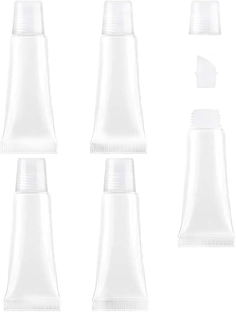 KEAIYYJ- Empty Lip Gloss Tubes Balm Travel Toothpaste Container Refillable Small Squeeze Bottles ... | Amazon (US)