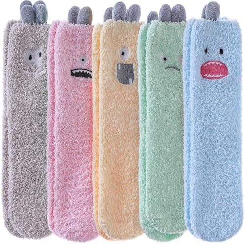 DYW Fuzzy Socks for Women Soft Cozy Fluffy Winter Warm Slipper Socks Home Sleeping Animal Socks | Amazon (US)