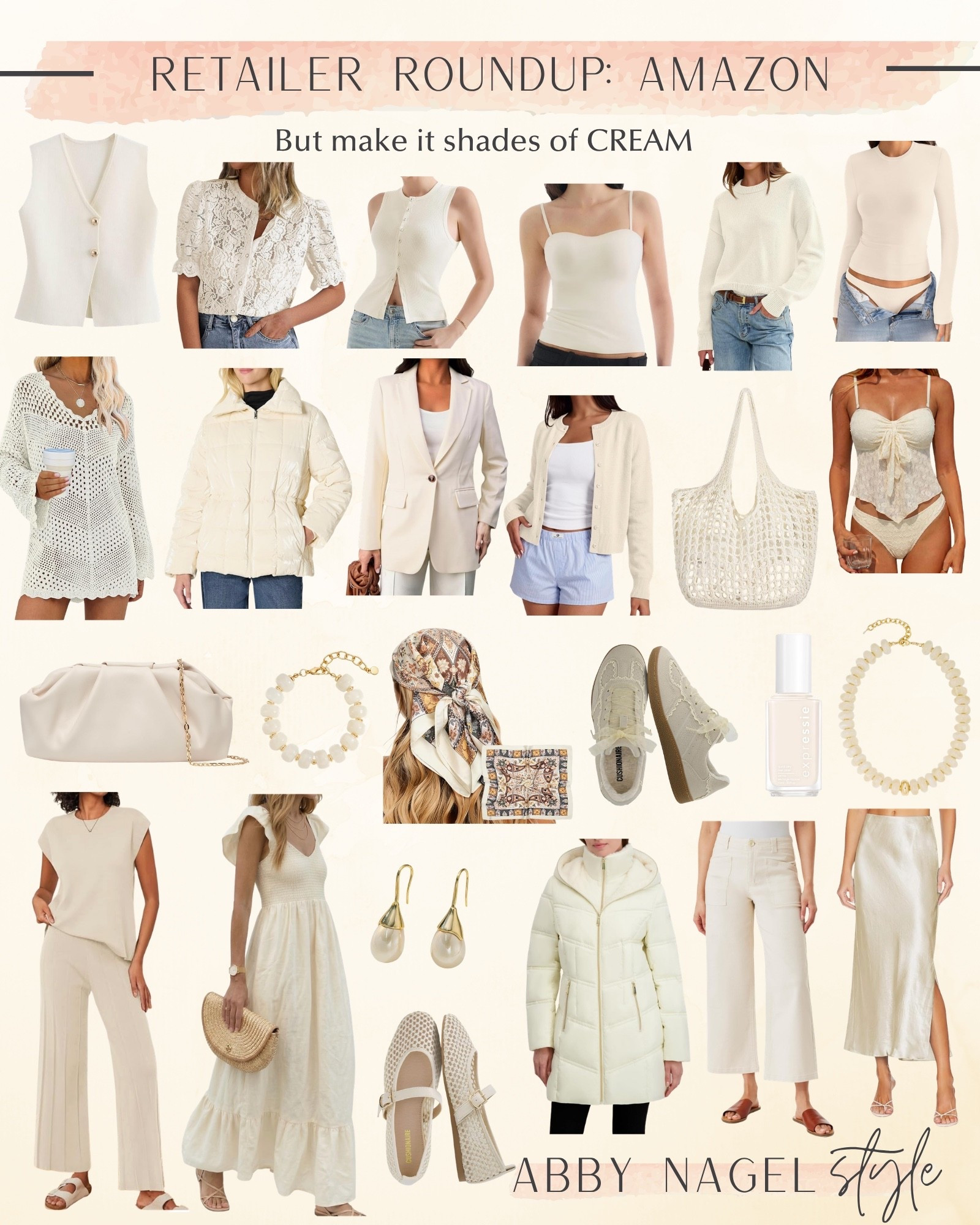 Cream for Autumns & Springs.  Warm neutral.  Amazon finds.  Color Drop.  🌈