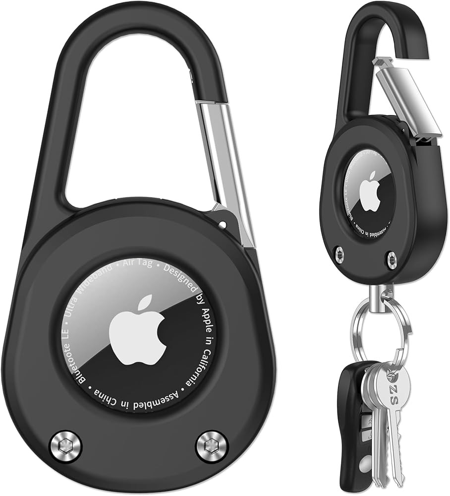 SCALLOP Air Tag Keychain with Carabiner,Thick Hard PC Air Tag Holder,IPX8 Waterproof,Secure Lock,... | Amazon (US)
