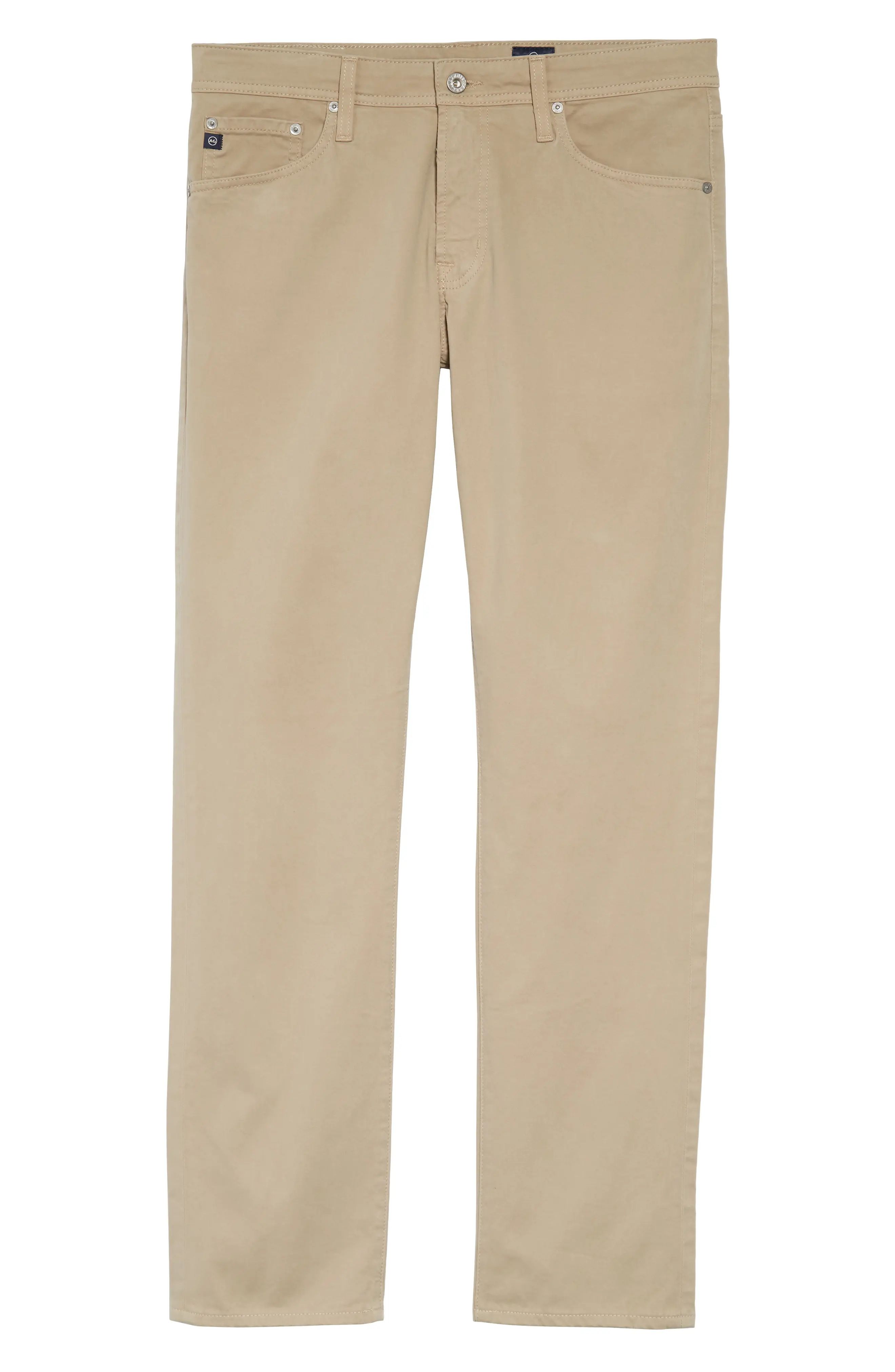 Men's Ag Graduate Sud Slim Straight Leg Pants, Size 28 x 32 - Beige | Nordstrom