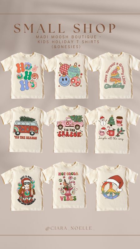 Small Shop Love 🤍 Kids and babies holiday t shirts and onesies ! So grocery and cute !! 

#LTKHoliday #LTKkids #LTKsalealert