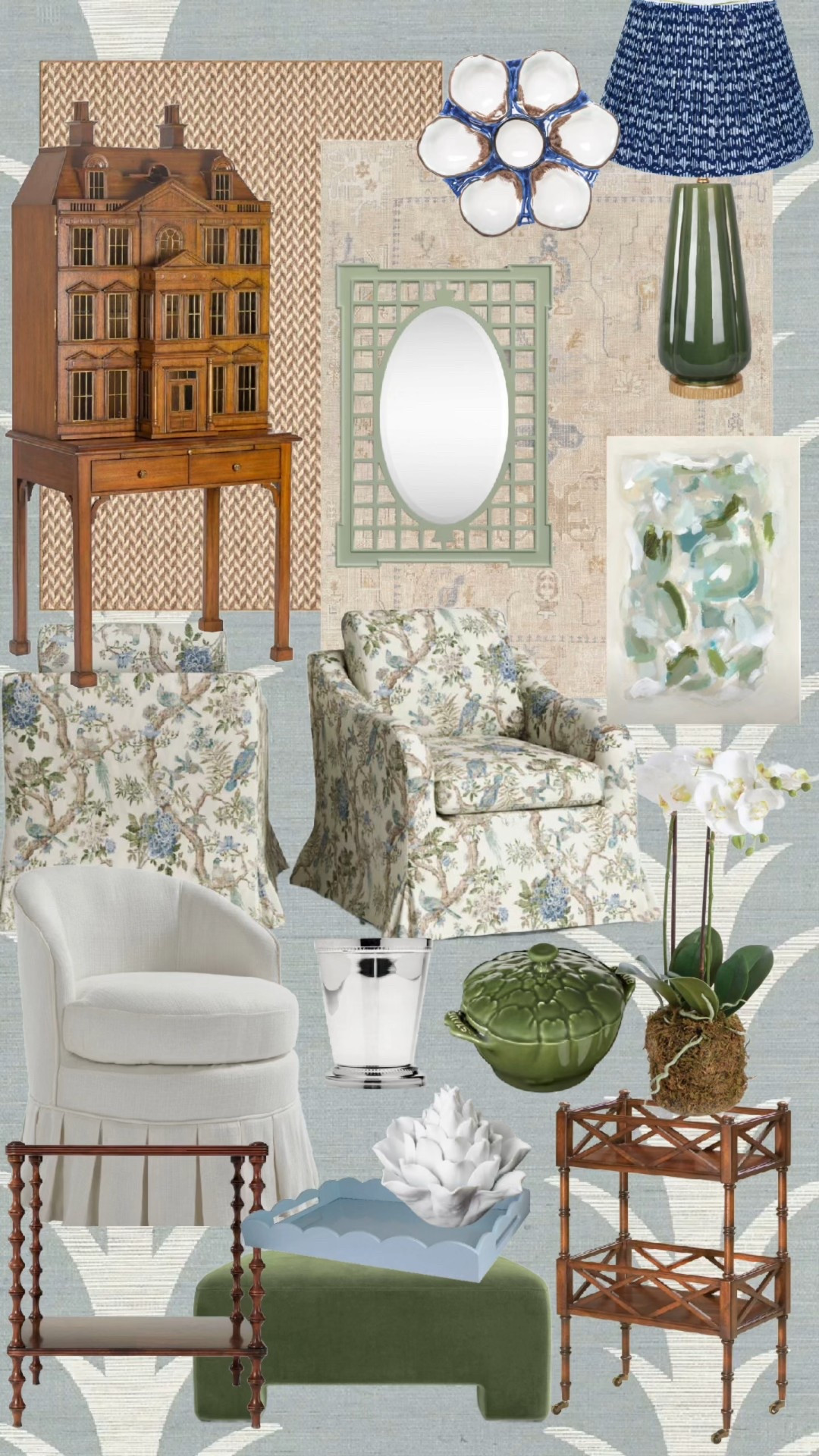 Home decor finds!

Grandmillennial, chinoiserie, orchid, mirror, trellis, pleated chair, floral chairs, living room, bedroom, abstract art, outdoor rug, Oushak rug, chippendale side table, mint Julip cup, lamp, pleated lampshade, dollhouse bar, velvet ottoman, bar ware, sisal rugs

#LTKHome