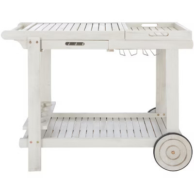 Orland Outdoor Tea Trolley PAT7010 - White  - Safavieh | Target
