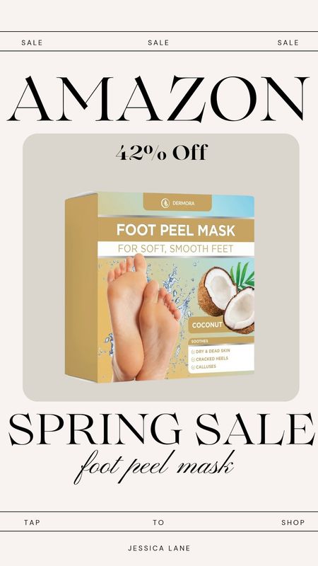 Amazon Spring Sale, save 42% on this exfoliating foot peel mask.Amazon beauty, foot peel mask, exfoliating foot peel, Amazon spring sale

