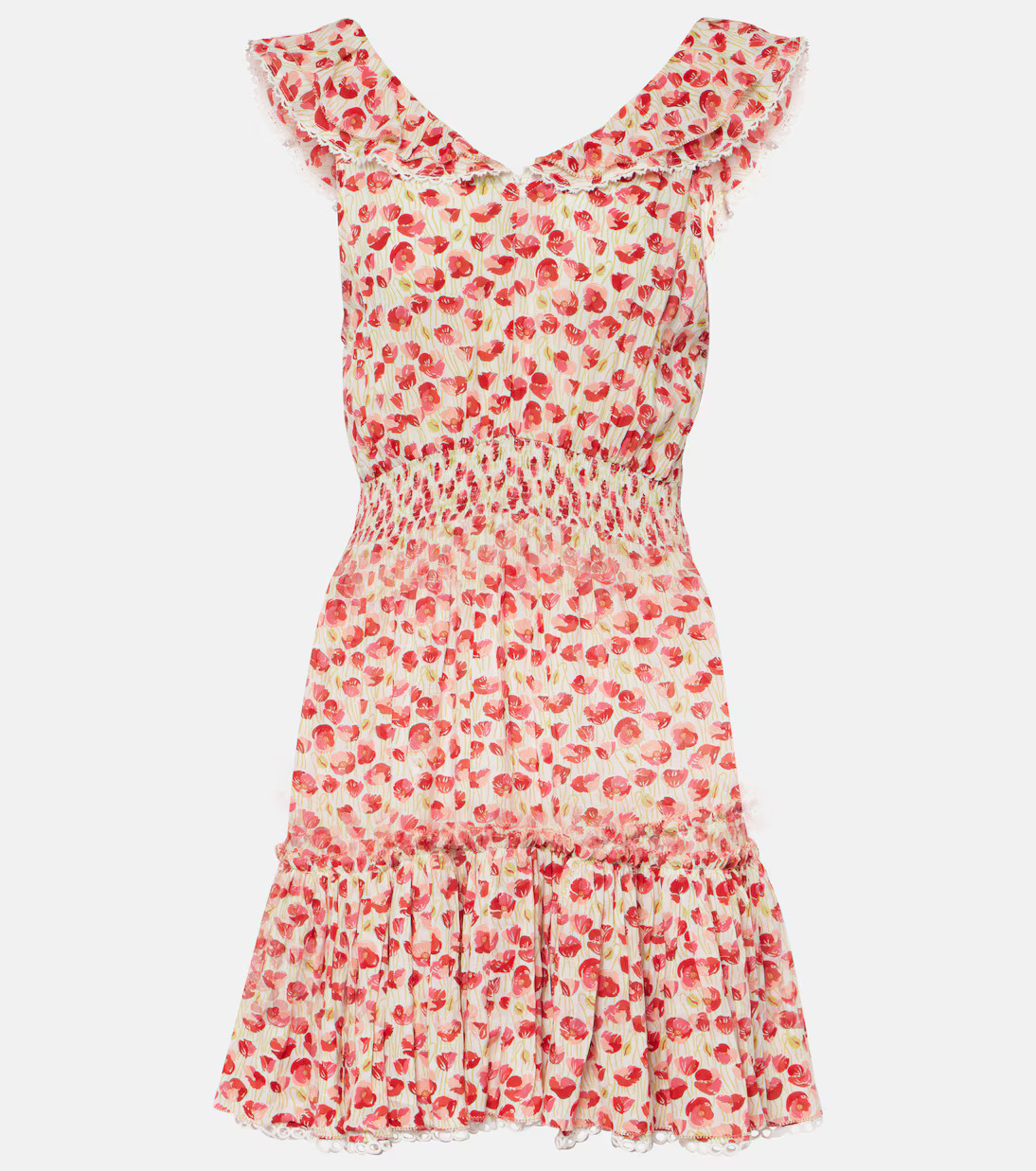 Bruna polka-dot ruffled minidress | Mytheresa (UK)