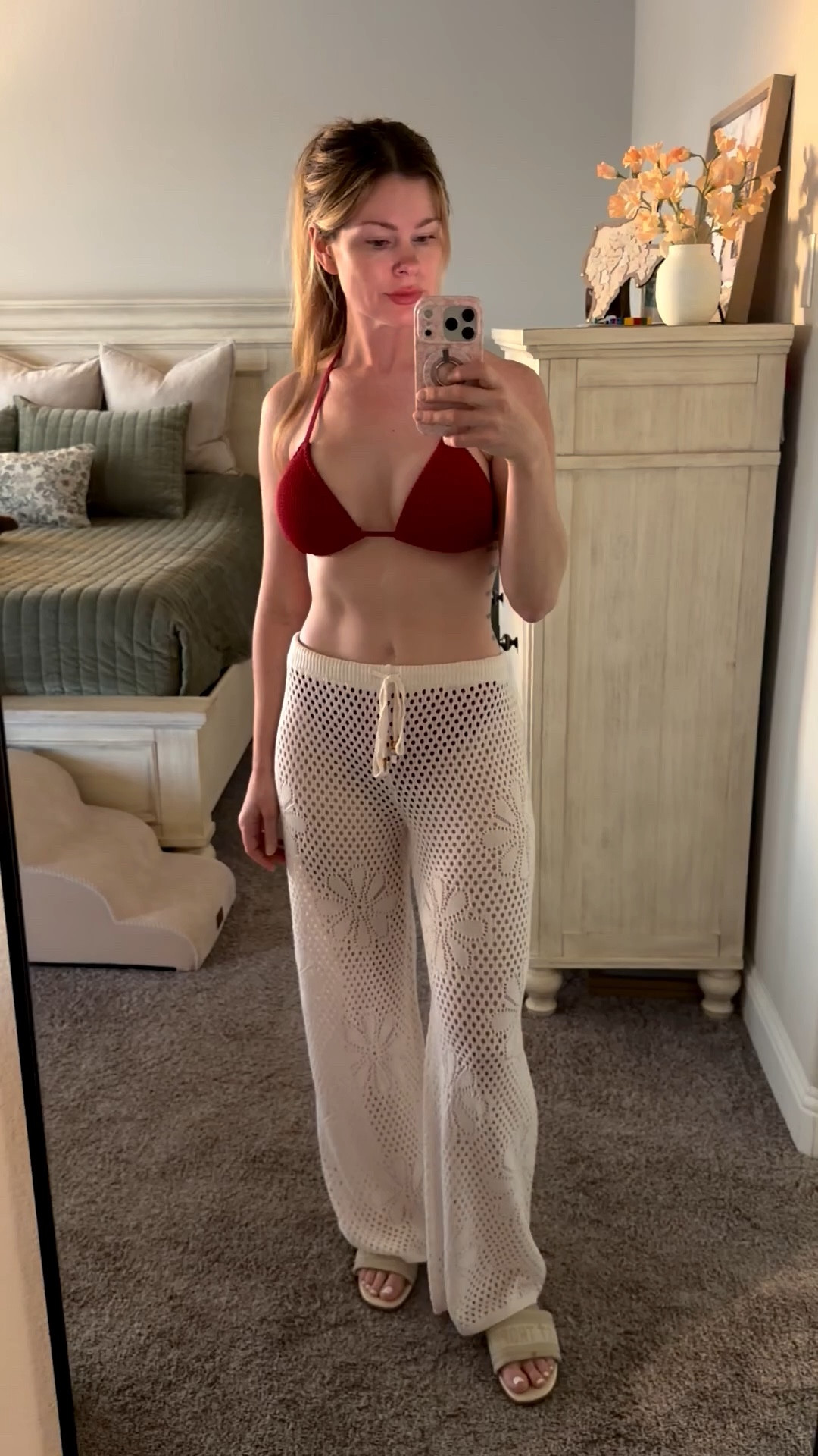 @Target Wild Fable Women's Flower Crochet Wide Leg Cover Up Pant sized up to medium • Women's Pucker Triangle Bikini Top - Shade & Shore

#LTKSwim #LTKSaleAlert #LTKootd