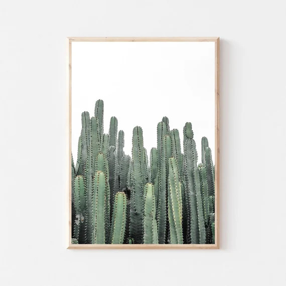 Cactus Print Cacti Printable Art Modern Minimalist Poster | Etsy | Etsy (US)