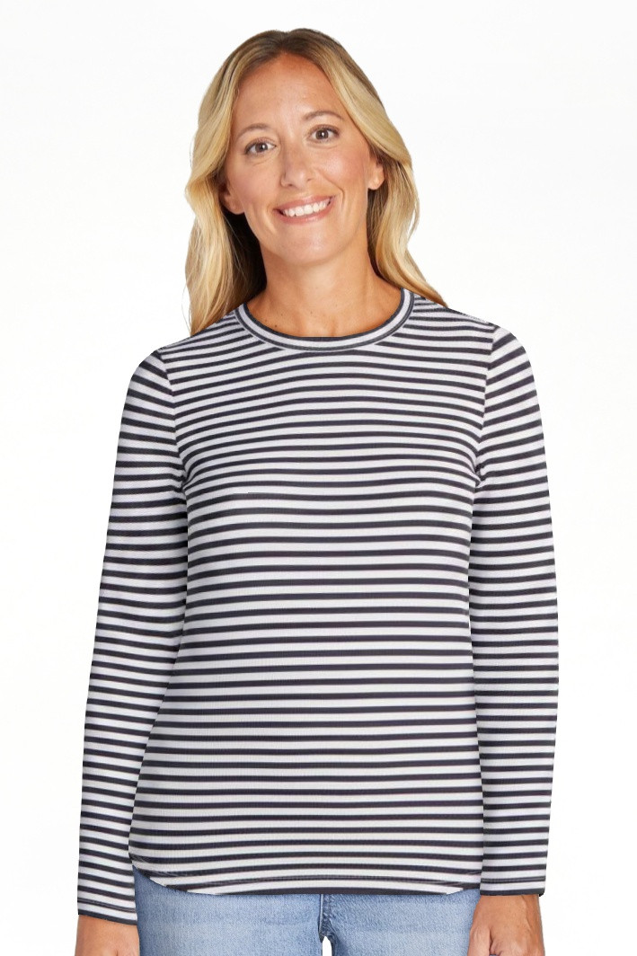 No Boundaries Ribbed Crewneck Tee with Long Sleeves, Women's XXS-XXL | Walmart (US)