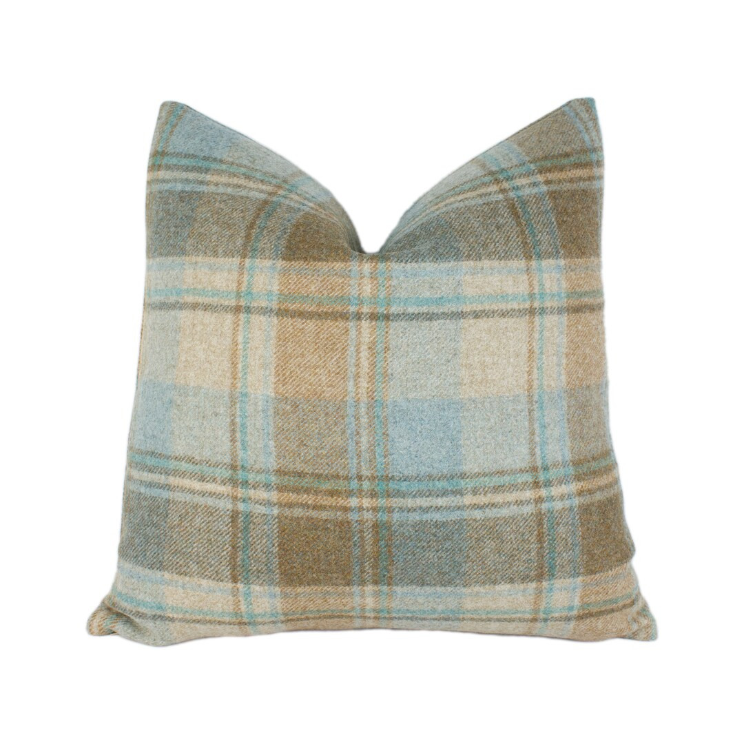 Abraham Moon Snowshill Eau De Nil 100% Wool Humane Sustainable Eco Friendly Designer Cushion Cove... | Etsy (US)