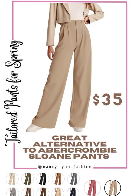 Great affordable alternative to the Abercrombie Sloane pants! These are so comfy and the fit is amazing. True to size for me. This color is called Light Coffee. 🤎 They make amazing pants for work to either dress up or down  

#LTKSeasonal #LTKstyletip #LTKworkwear